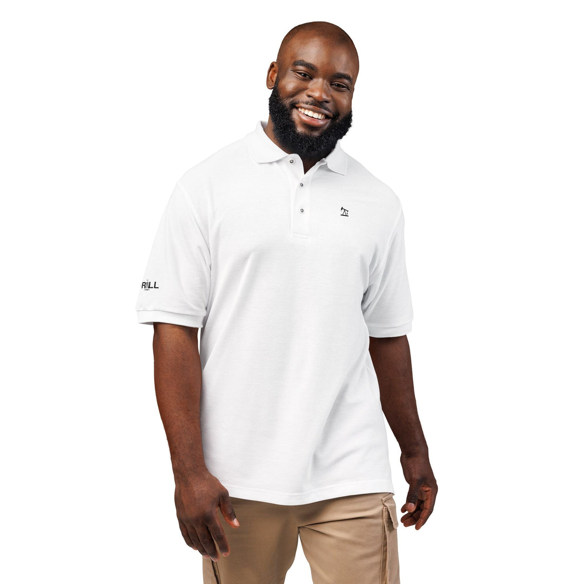 Embroidered Black Jack Icon — Executive Polo