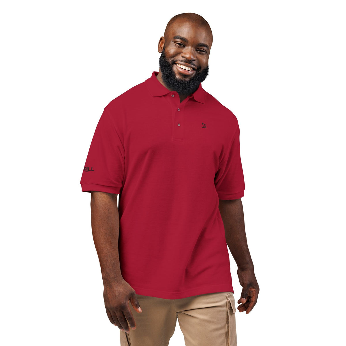 Embroidered Black Jack Icon — Executive Polo